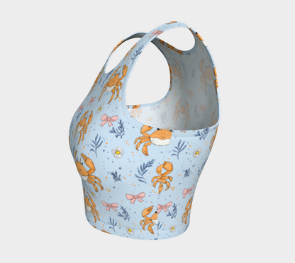 Blue with Crabs and Bows 443 Loose Tank Top