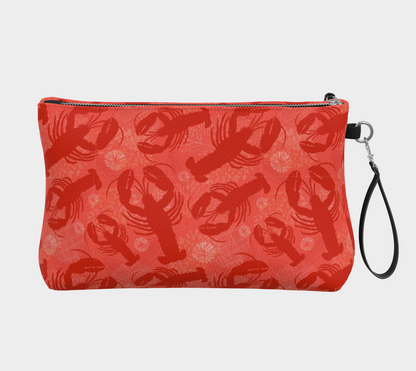Red Lobster Vegan Leather Clutch Purse