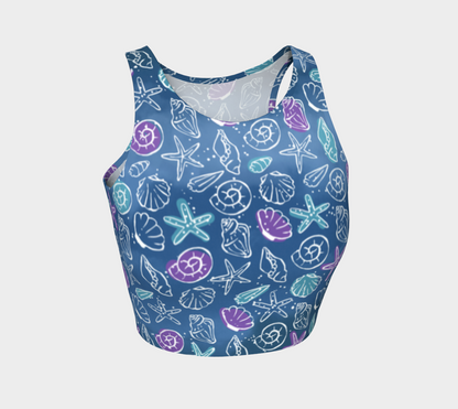 Blue Shells Athletic Crop Top