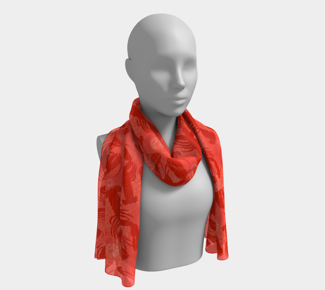 Red Lobster Long Scarf