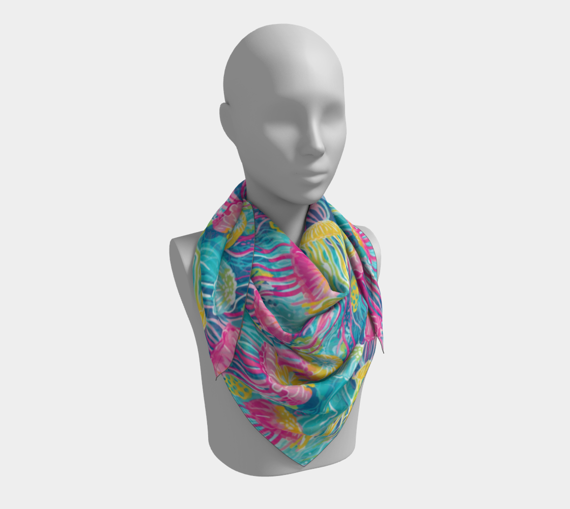 Jellyfish Square Scarf