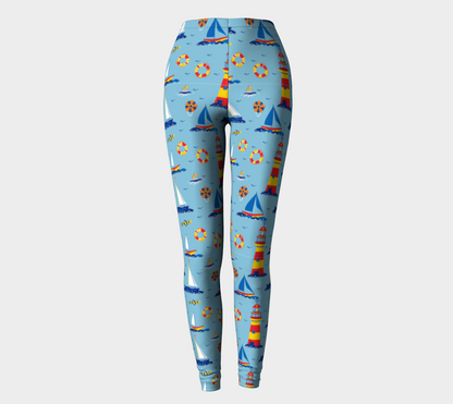 Cute Lighthouse Ocean Scene Long Scarf