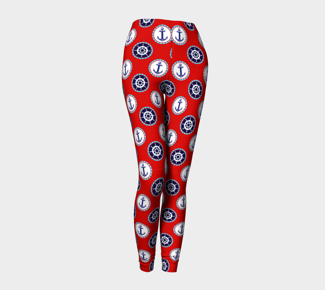 Red with Circle Leggings