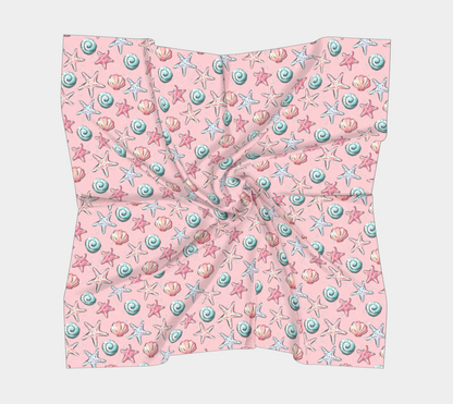 Pink Shells Square Scarf