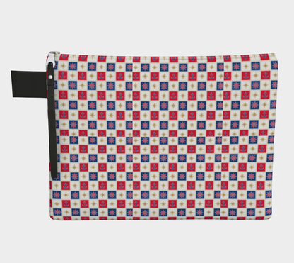 Anchor and Compass Cubes Zipper Carry-all