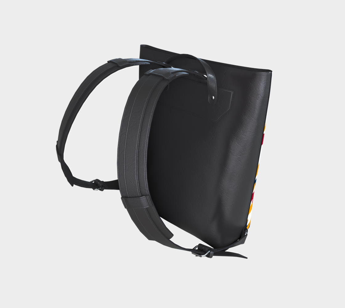 Blk back Red, Yellow, Green Camo 423  VEGAN LEATHER TOTE BAG 1966 BETTER