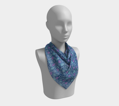 Blue Shells Square Scarf 169