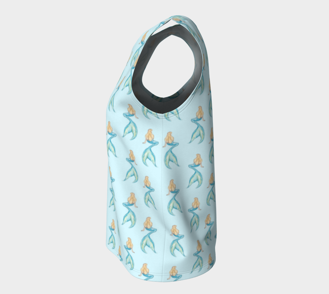 127 Blue Mermaid Loose Tank Top