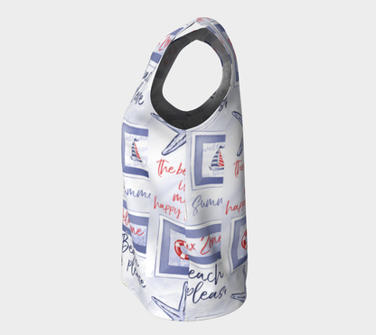 Beach Signs Loose Tank Top