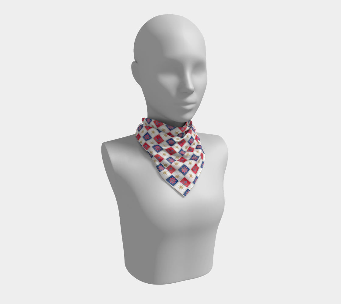 Anchor and Compass Cubes Square Scarf