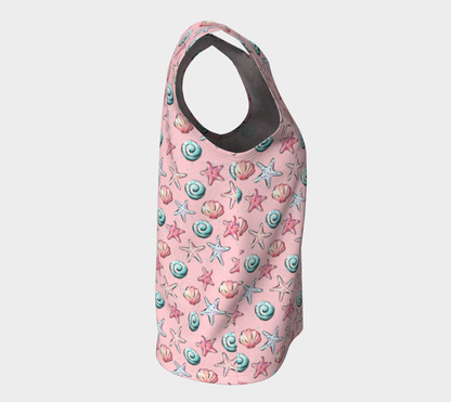 Pink Shells Loose Tank Top