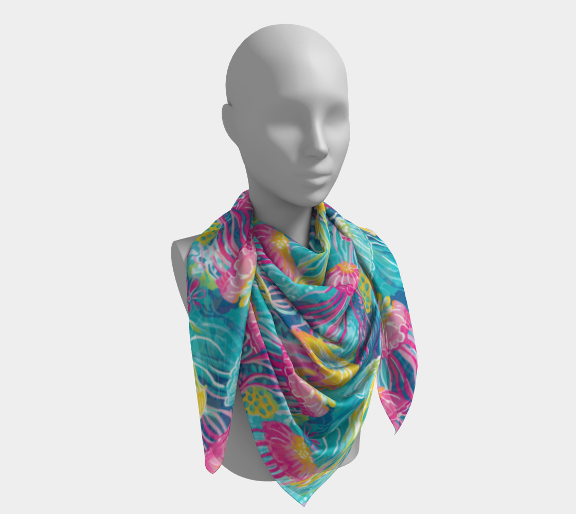 Jellyfish Square Scarf
