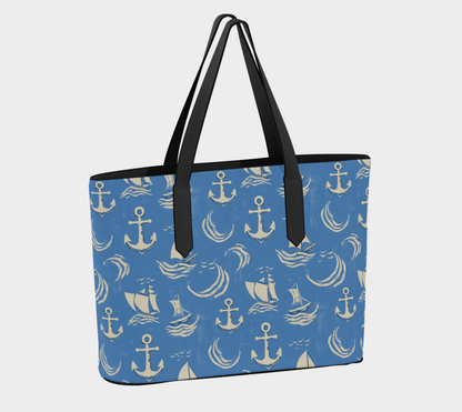 Blue Water with Cream Nautical Elements