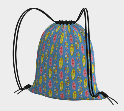 Surfboard Drawstring Bag