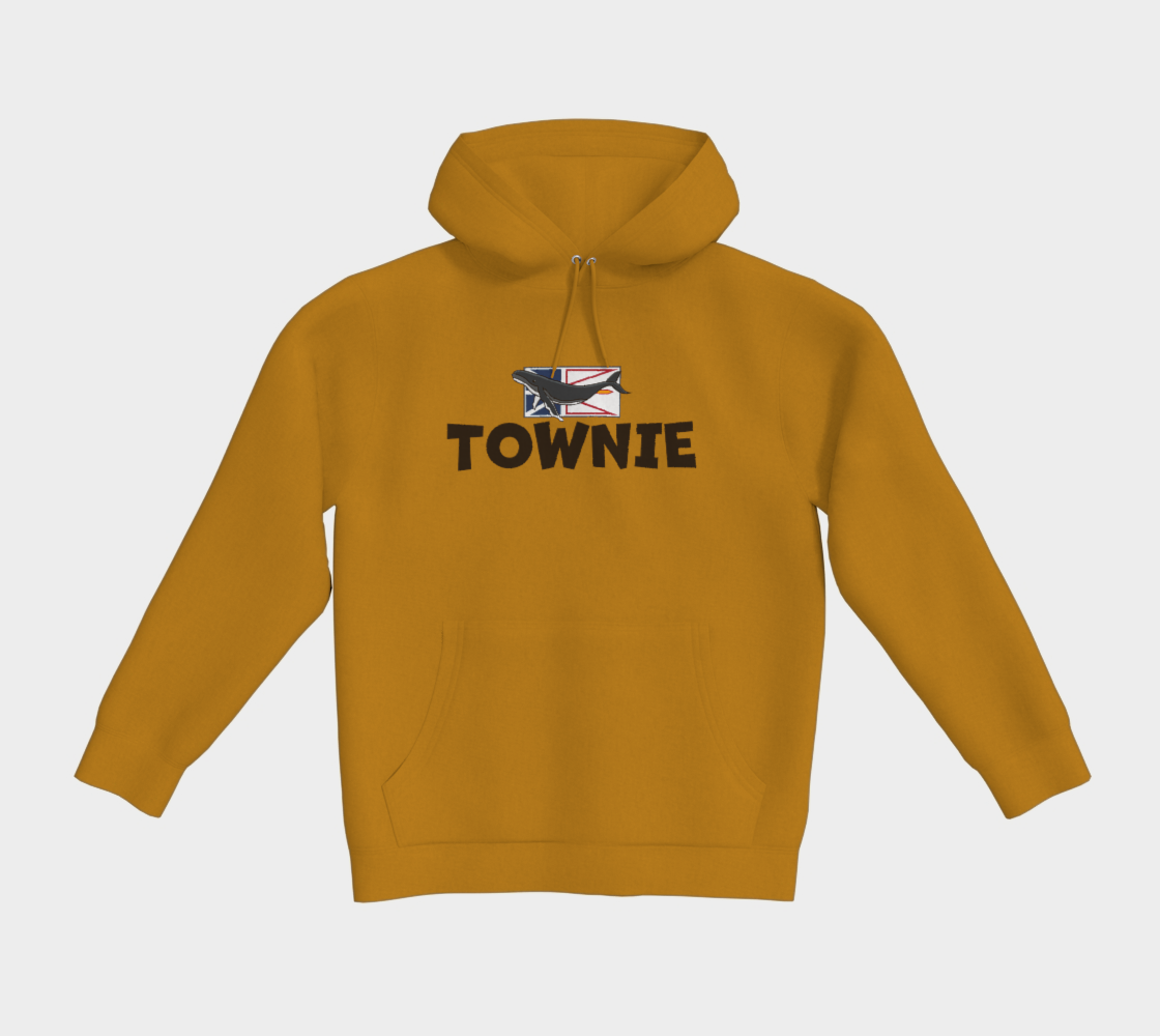 Townie Whale on Flag on Yellow Hoodie