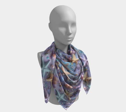 Lilac Starfish Square Scarf