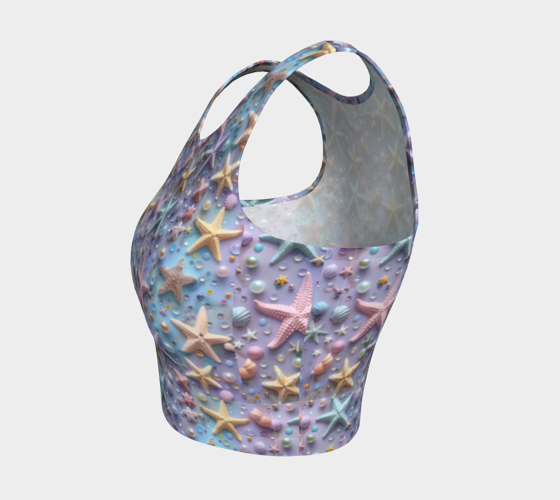 Lavender Starfish Athletic Crop Top 488