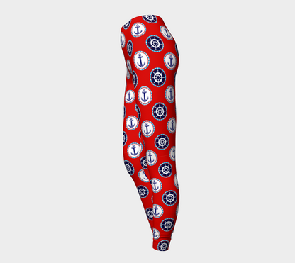 Red with Circle Leggings