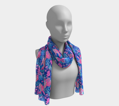 499 Long Pink Fish Scarf