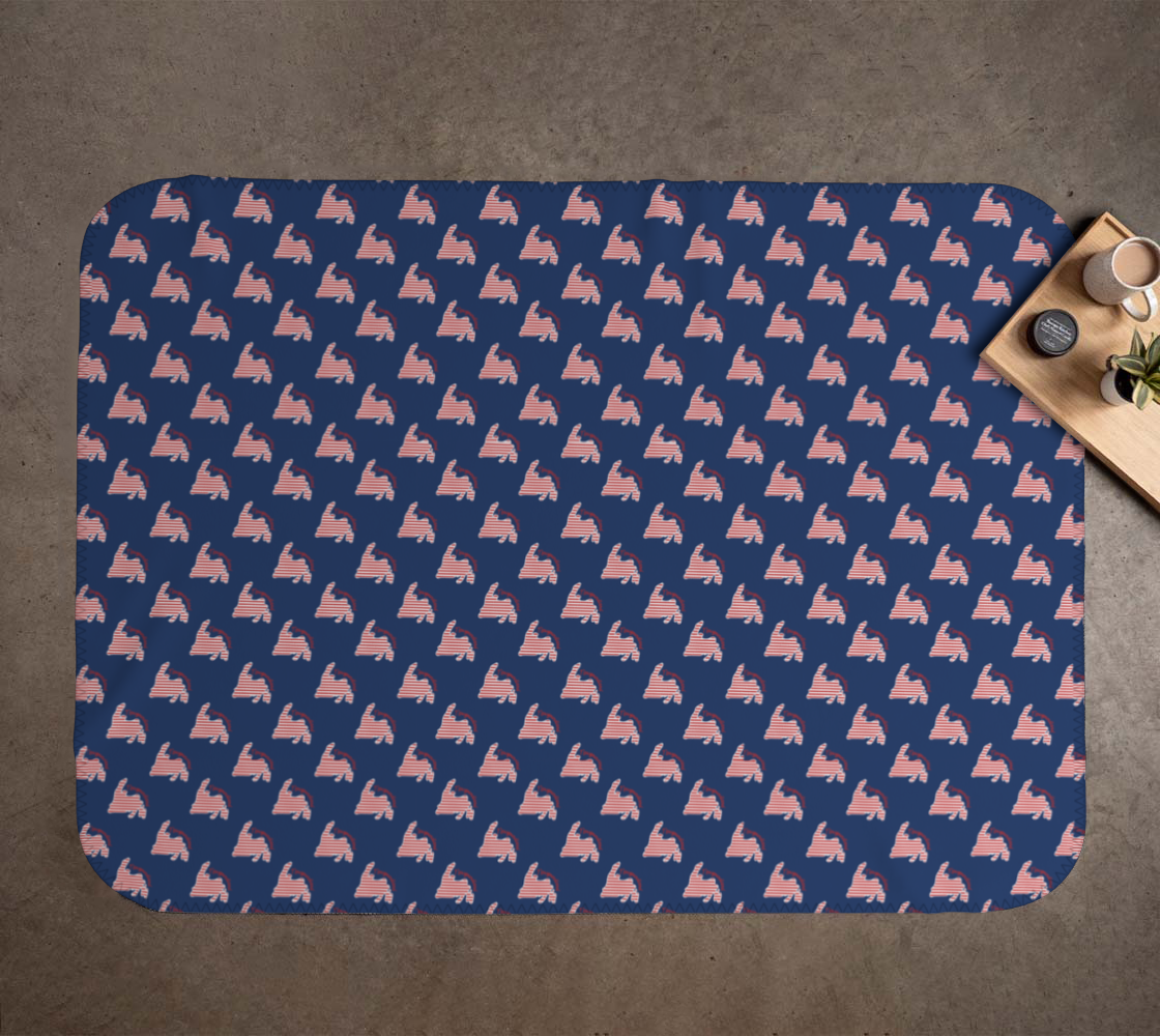 115  Navy w/ Red Striped NL Blanket
