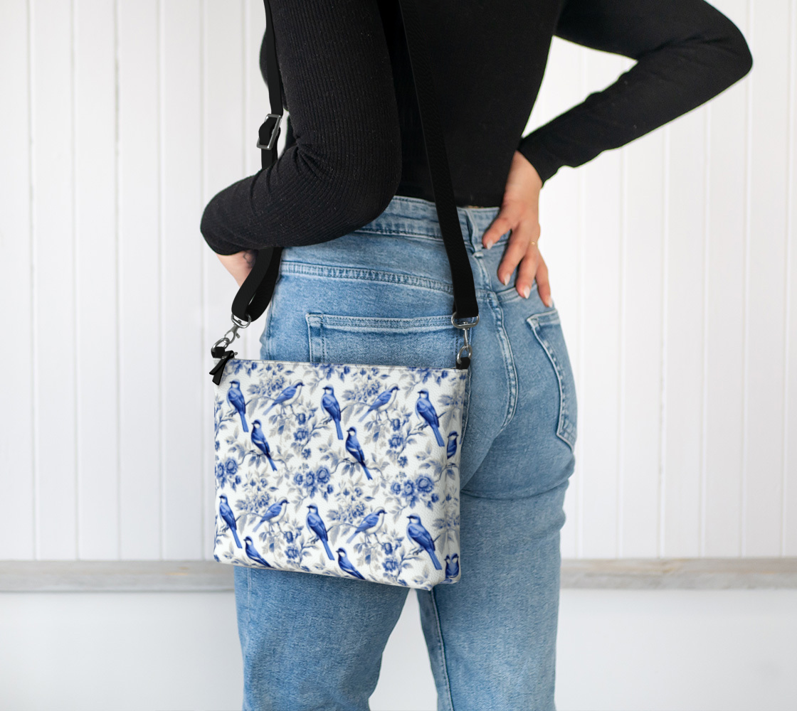 Bird Toile Crossbody Bag