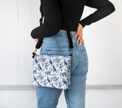 Bird Toile Crossbody Bag