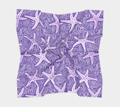 Purple Starfish Square Scarf 178