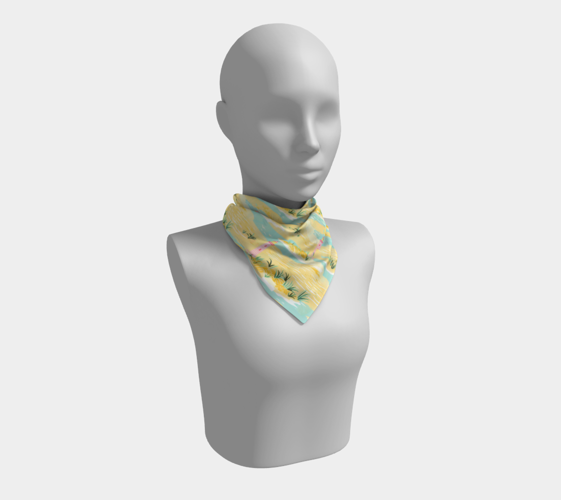 Lighthouse Land and Water Square Scarf