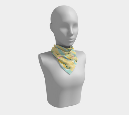 Lighthouse Land and Water Square Scarf