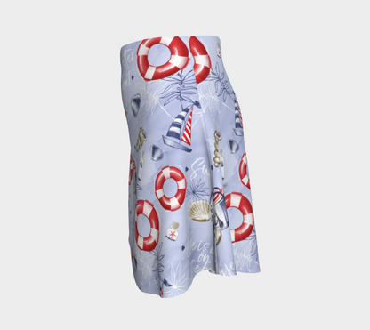 Life is better on the Boat Flare Skirt