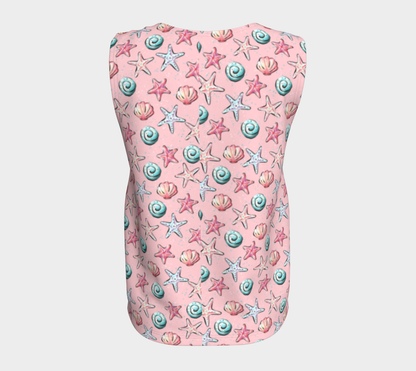 Pink Shells Loose Tank Top