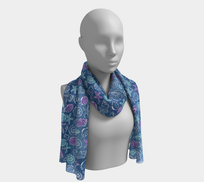 Blue Shells Long Scarf 182