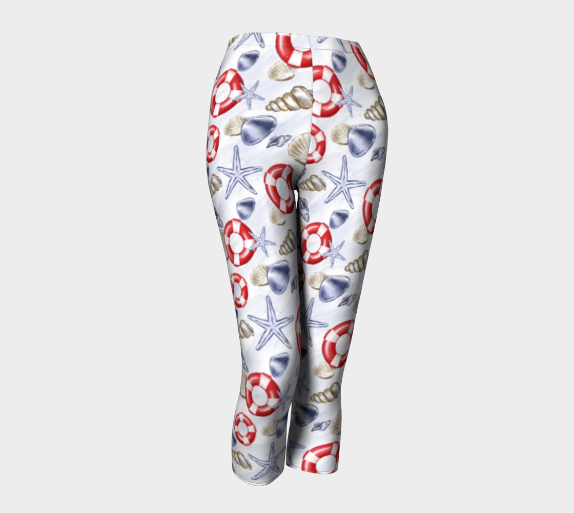 Nautical Watercolor Capris
