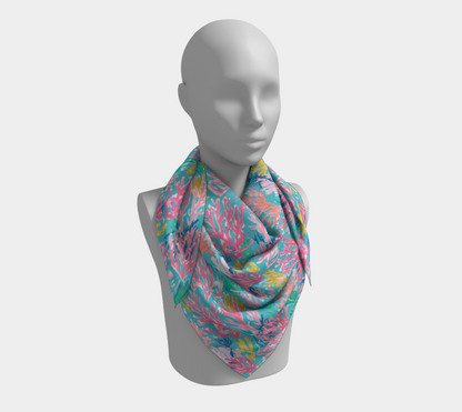 Sea Coral square scarf