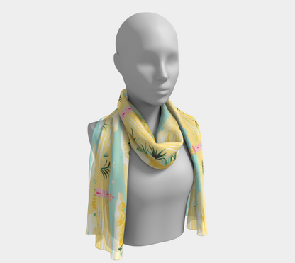 Lighthouse Land and Water Long Scarf